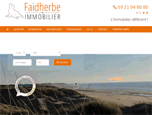 Tablet Screenshot of faidherbe-immobilier.com
